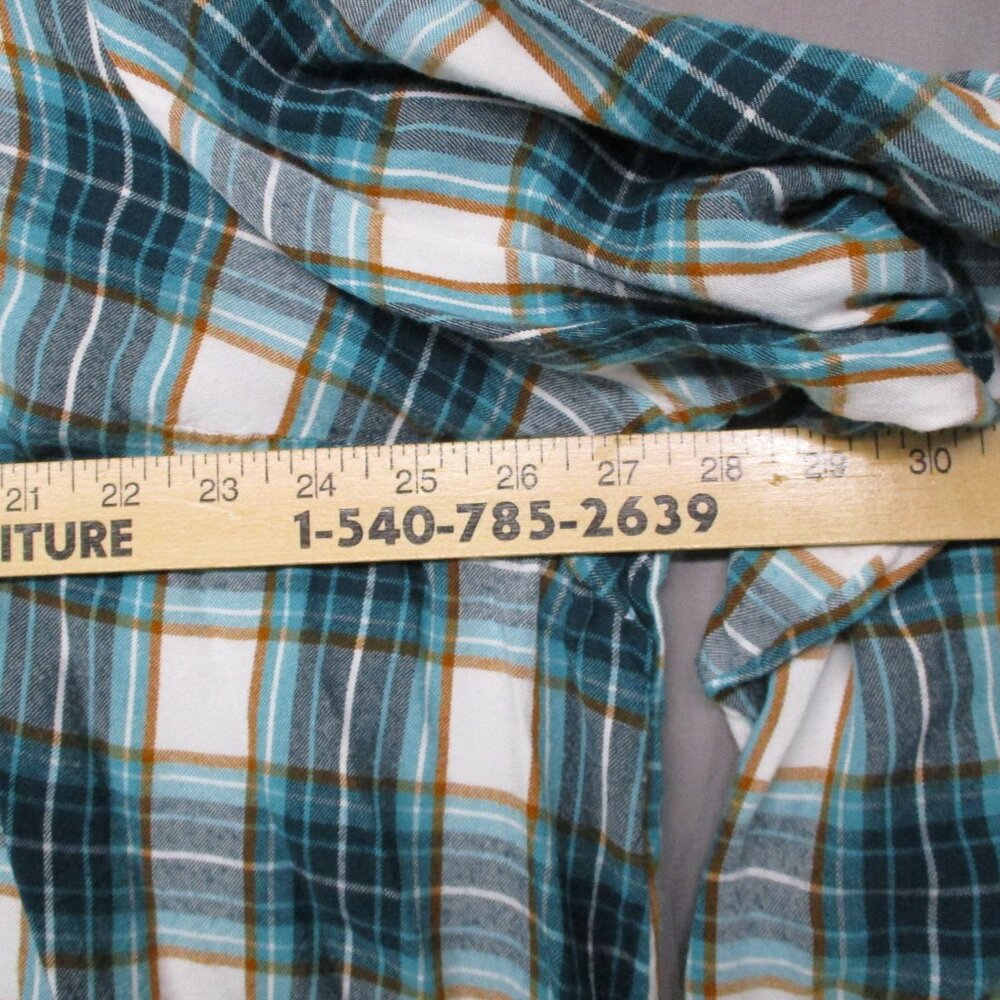 Lane Bryant Button Down Tunic Top Long Sleeve Plaid Blue Women Size | 24 - Picture 7 of 12